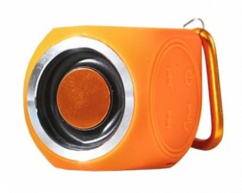 Портативная беспроводная музыкальная колонка CW Cubic Box (цвет оранжевый, караб