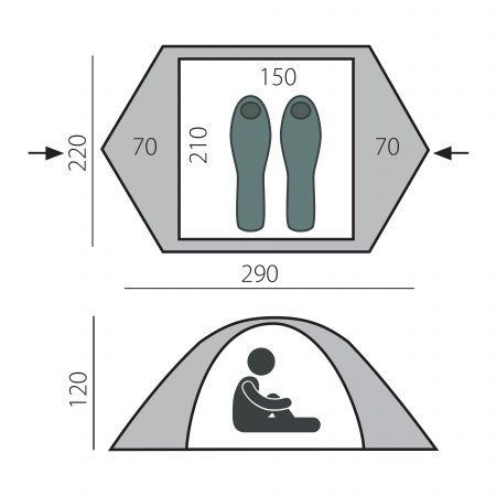 Палатка Cloud 2 BTrace ( Зеленый )