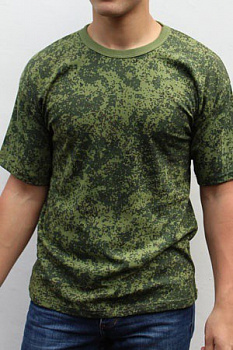 ФУТБОЛКА КАМУФЛИРОВАННАЯ ("ЦИФРА" ЗЕЛЕНАЯ)