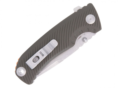 Нож скл SOG Tellus ATK Olive Drab + Blaze Orange, сталь Cryo 440C GRN, 128г,