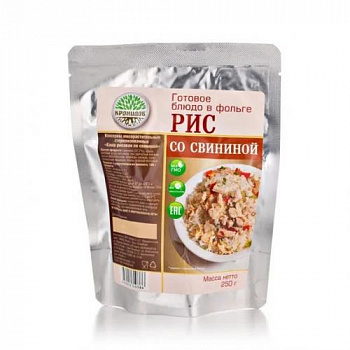 Консервы "Каша рисовая со свининой"