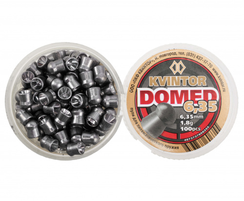 Пуля пневм. "Kvintor Domed" (100 шт.), 1,8гр, кал. 6,35мм