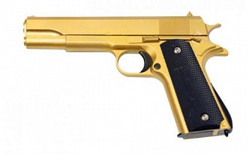 Пистолет софтэйр GALAXY G.13GD пружинный (Colt 1911 золотистый), кал. 6мм