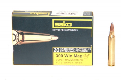 Патрон к.300WinMag 11,7гр Hammerhead SP Sako 1шт