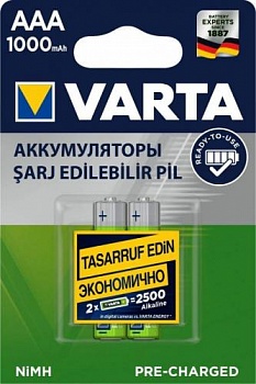 Аккумулятор Varta Ready2Use 05703.301.412/R03 1000mAh Ni-MN BL2
