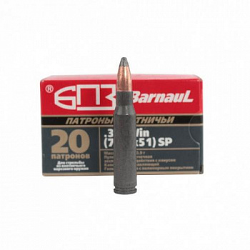 Патрон к.7,62х51 10,9гр ПО полимер БПЗ 1уп/20шт