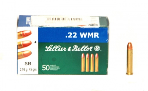 Патрон к.22WMR 2,92гр HS S&B 1уп/50шт