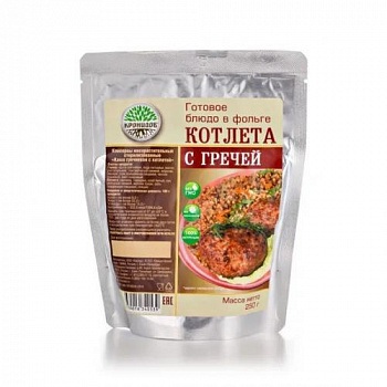 Консервы "Каша гречневая с котлетой"