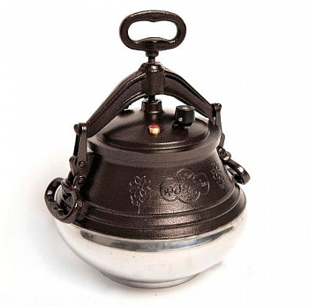 Афганский казан на 10 литров с ручками двухцветный