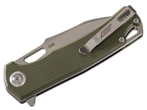 Нож скл GhostBlade Polter, ст D2, 81 мм, G10 олив флип
