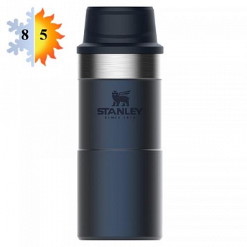 Термокружка STANLEY Classic 0.35L One hand 2.0 Синяя (10-06440-017)