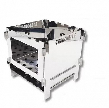 Печь-щепочница "СЛЕДОПЫТ", нерж.сталь, 154х154х150 мм