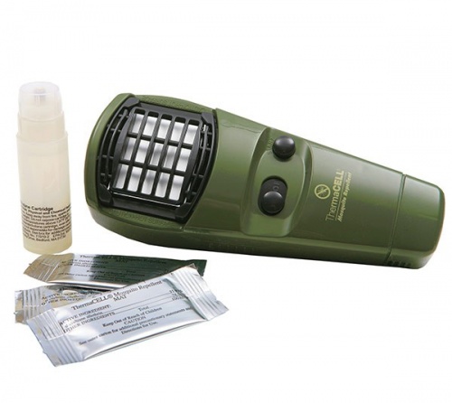 Прибор антимоскитный комплект Thermacell оливковый + чехол оливковый