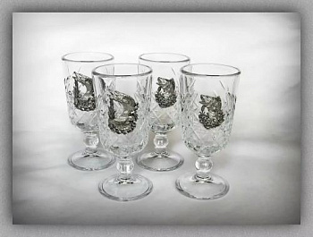 Набор рюмок 51729 "На рыбалке" 4шт. 60мл. Нр51729Нрб