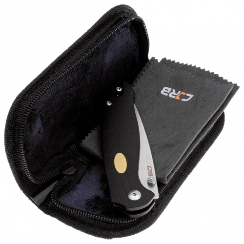 Нож CJ1938-BK Aes складной, рукоять чёрн. G10,клинок стоунвош, сталь AR-RPM9