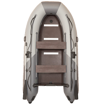 Лодка "Лоцман" М-330 НД (надув.дно низ.дав.)  св.серая/серая