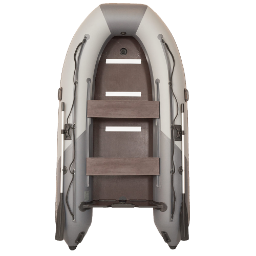 Лодка "Лоцман" М-330 НД (надув.дно низ.дав.)  св.серая/серая