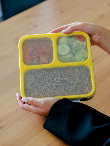 Ланчбокс  "Арктика" 033-800, черный/желтый