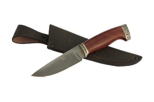 Нож Сокол, кован.ст. ХВ-5, литье,рукоять из ценных пород дерева