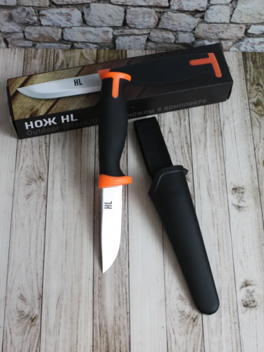 Нож HL Outdoor Black+Orange, клинок 9см