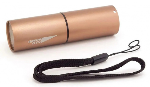 Фонарь ЯРКИЙ ЛУЧ L-100 COB алюмин. корпус, 100лм, ремешок, на 3xAAA