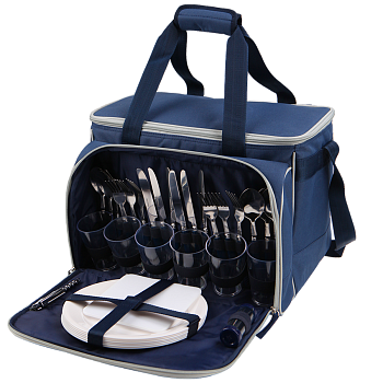 Набор для пикника "Арктика" 4100-6 синий с рисунком