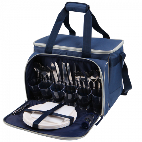 Набор для пикника "Арктика" 4100-6 синий с рисунком