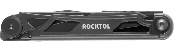 Нож-мультитул Rocktol 12 в 1, кожаный чехол, черный