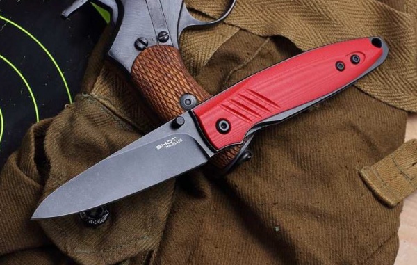 Нож "SHOT" bl S/W (red)