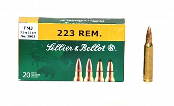 Патрон к.223Rem 3,6гр FMJ Sellier&Bellot 1уп/20шт