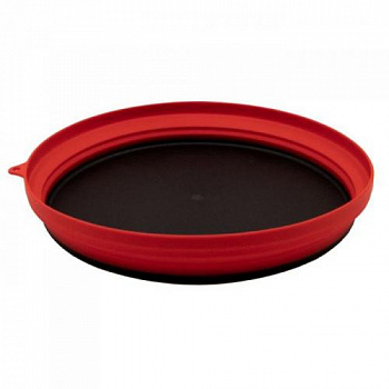 Тарелка Tramp силикон с пласт дном 25,5*25,5*4 (терракотовый)