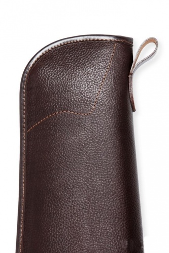 Кейс кожаный L-110 с/о (поролон) с ремнем /Коричневый/