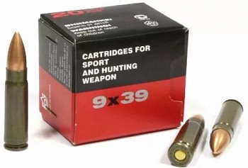 Патрон к.9х39 с пулей со свинц.серд. со ст.гильзой КСПЗ 1уп/20шт