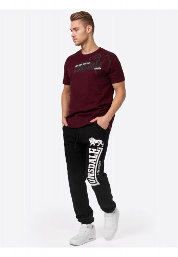 ФУТБОЛКА LONSDALE LANGSETTI, ЦВЕТ VINTAGE OXBLOOD