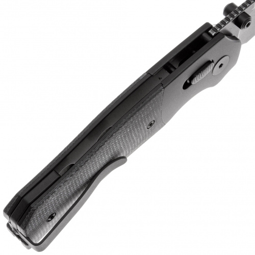 Нож QS157-A2 Vault -складной, рук-ть черн. алюм./черн. микарта, черн. клинок 14C