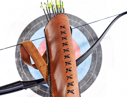 Колчан заспинный элит (кожа)