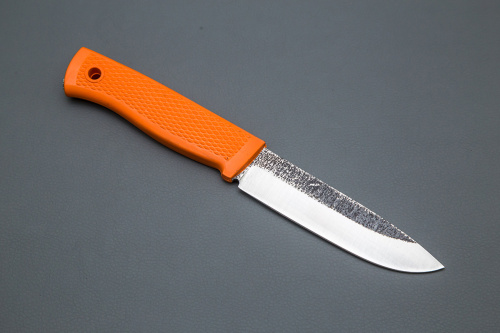 Нож Мурена, ст.Х12МФ, след ковки, рук. Elastron (оранжевый)