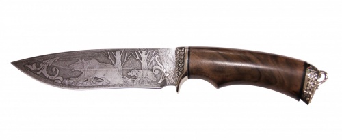 Нож Близнец, дам.ст.,литье,орех,/кап/