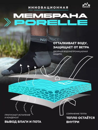 НОСКИ NUCEX КОРОТКИЕ НМ02 BLACK/GREY