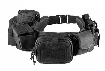 Тактический пояс с подсумками черный В29122022-12