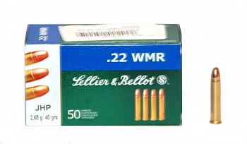 Патрон к.22WMR 2,6гр JHP S&B 1уп/50шт
