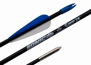 Стрела лучная фибергласс Centershot Sonic 26" оперение Parabolic 3" синяя