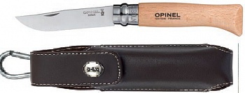 Нож складной Opinel №8 VRI Tradition Inox с чехлом (нер. сталь, рукоять)