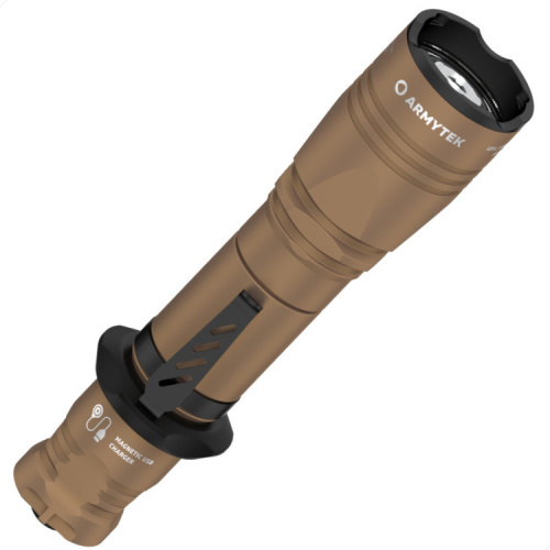 Фонарь Armytek Dobermann Pro Magnet USB Sand Теплый Фонарь Armytek Dobermann Pro Magnet USB Sand Теплый