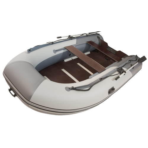 Лодка "Лоцман" М-330 НД (надув.дно низ.дав.)  св.серая/серая