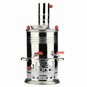 Самовар Турецкий из нерж стали два крана 3,5 литра Zarifis S-103