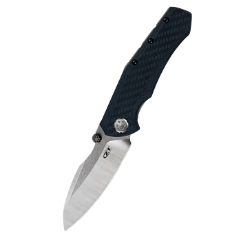 Нож складной K0850 -  скл. карбон, сталь CPM 20CV, титановая клипса