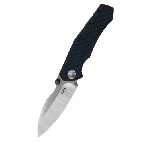 Нож складной K0850 -  скл. карбон, сталь CPM 20CV, титановая клипса