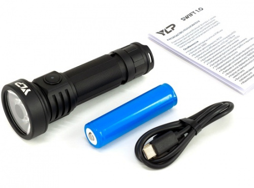 Фонарь ЯРКИЙ ЛУЧ YLP SWIFT 1.0 SFT40 Led max1100лм,дальн.470м,5реж+строб,IPX8,ак