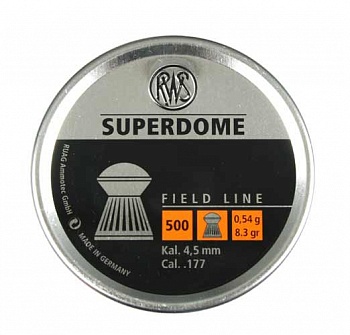 Пульки RWS Superdome 4,5 мм 0,54 г (500 шт./бан.)
